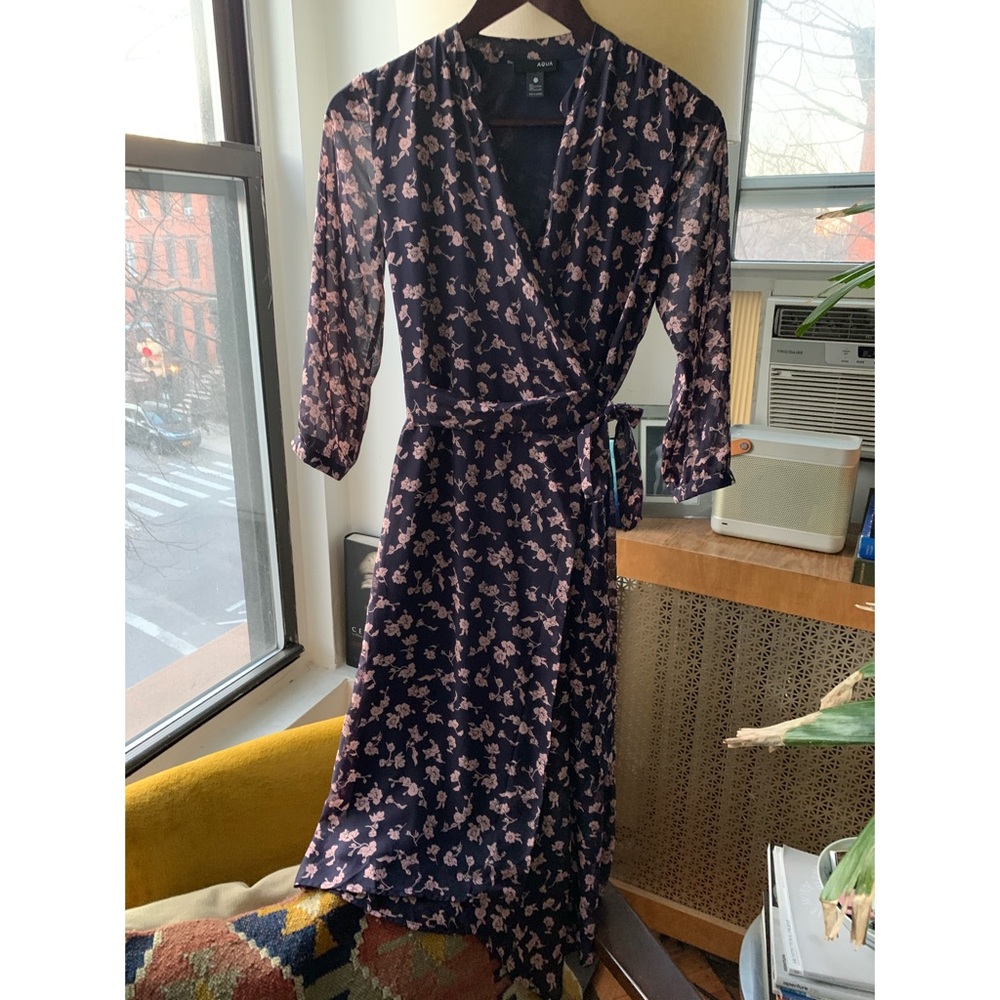 Aqua Wrap Dress